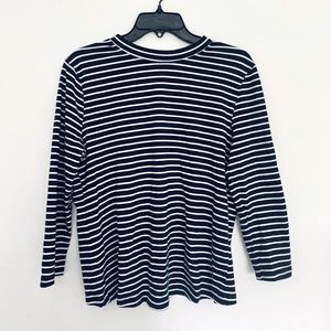 Clad & Cloth Crew Navy Striped Shirt